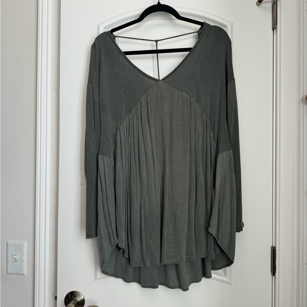Olive Two Tone T-Back Top